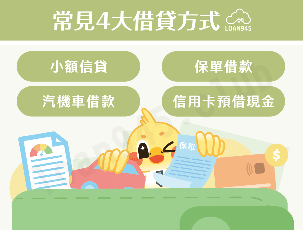 常見4大借貸方式【貸款就找我】