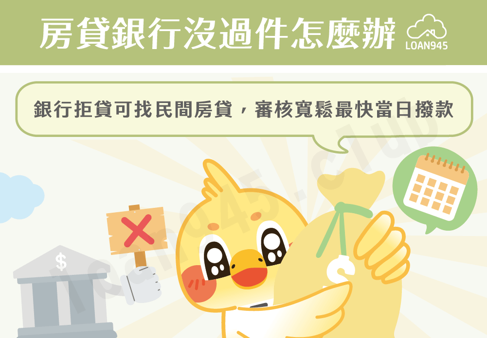 房貸銀行沒過件怎麼辦【貸款就找我】